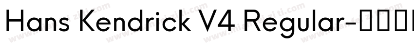 Hans Kendrick V4 Regular字体转换